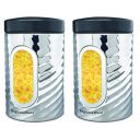 Signoraware Modular Steel Container (Window Round) Mirror,Set of 2, 1400ml+1400ml, Silver...
