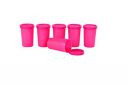 Signoraware Nano Round Big Plastic Container Set, 140ml, Set of 6, Pink...