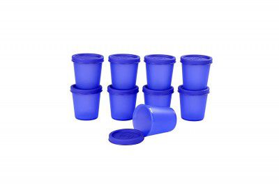 Signoraware Nano Round Medium Container Set, 90ml, Set of 9, Deep Violet