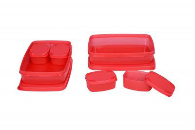 Signoraware Plastic Compact Lunch Box Set, 1.05 litres, Set of 2