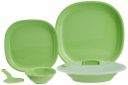 Signoraware Plastic Square Dinner Set (Parrot Green) - 23 Pieces...