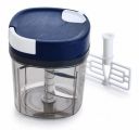 Signoraware Quick Chopper Square (2 in 1) Jumbo Multipurpose Manual Vegetable, Dry Fruit and Onion Handy quick Chopper Machine for Kitchen with 6 Stainless Steel Blade and Whisker, 900ml, Cocoa Grey...