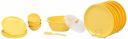 Signoraware Round Plastic Dinner Set, 21 Pieces, Lemon Yellow...