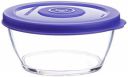 Signoraware Crystal Clear Round Small Container with Seal, 280ml, Set of 1, Deep Violet...