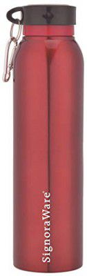 Signoraware Single Walled Stainless Steel Fridge Water Bottle, 1 Litre, Multicolor,Set of 1