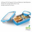 SignoraWare Smiley Stainless Steel Lunch Box | (700ml+130ml | TBlue)...