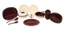 Signoraware Square Plastic Dinner Set, 36-Pieces, Maroon...