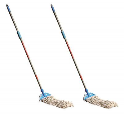 Signoraware Squeeze Cotton Mop PP coating rod (Pipe-50inch) (CM-13), Set of 2