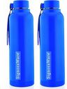 Signoraware Stainless Steel Pilot Insulated 700 Ml Combo Fridge Water Bottle, 700 ml+700 ml, Set of 2, Multicolour...