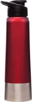 Signoraware Stainless Steel Achieve Dual Tone Steel Water Bottle 750 ml Bottle (Pack of 1, Red, Steel)