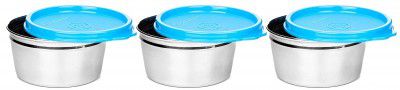 Signoraware Tiny Wonder Steel Container Set of 3 250ml+250ml+250ml Blue
