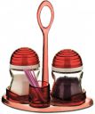 Signoraware Twins Salt n Spice Shaker Glass (Set of 2) 75 ml Each, Red...