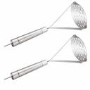 Signoraware Two Leg Potato Masher (Dual Tone) 10 INCH, Set of 2, Silver...