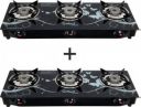 Sigri-wala Cute ISI Certified LPG Only 2Pc Set Glass Manual Gas Stove (3 Burners)...