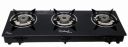 SigriWala Delux Tornado Burner Toughened Glass Gas Stove (LPG Compatible) (Auto Ignition, 3 Burner, Black)...