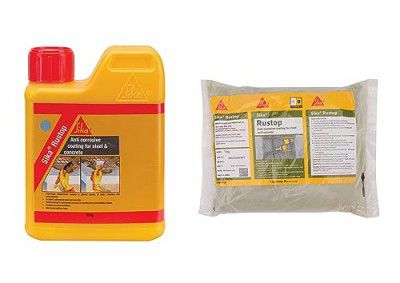 Sika - Anti-corrosive coating - Sika Rustop - Protecting steel and concrete against corrosion - 2-component coating - Easy to use - 1,25kg