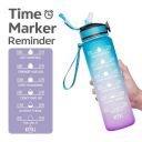 Silicone Water Bottle-1 Litre Motivational Time Marker...