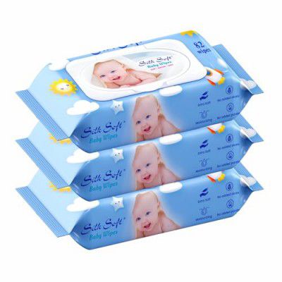 Silk Soft Baby Wet Wipes with Lid – 246 Wipes (82 x 3 Packs)