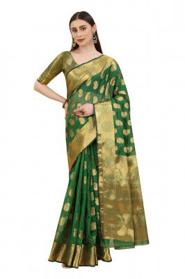 Silk Zone Women's Banarasi Art Silk Saree with Blouse Piece