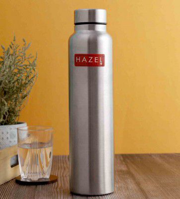Hazel Silver 1 Ltr Silver Stainless Steel Bottle