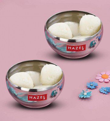 Silver 100 ml Stainless Steel (Set of 2) Bowl