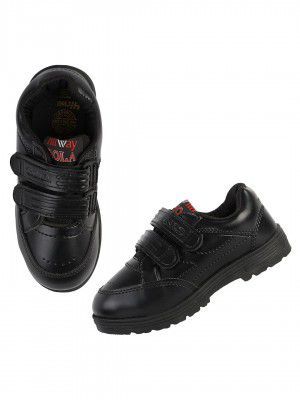 SilverArrow Boy's Unity Steps School Uniform Dress Shoes with Velcro | Unisex-Child 