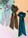 Silvermerc DesignsGirls Teal & Grey Set 3 Ponytail ...