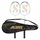 Silver's Aluminium Defender Badminton Kit (2 Racquets with Full Cover) (Yellow/White)...