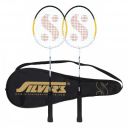 Silver's Aluminium Stricker Badminton Kit (2 Racquets with Full Cover)(Yellow/White)...