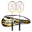 Silver's Jointless Aluminium Alloy Composite Armor Badminton Kit (2 Racquets with Full Cover)(Yellow/Black)...