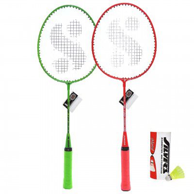 Silvers Junior JB-190 Combo-5 (2 Badminton Rackets, 3 Plastic Shuttlecock)
