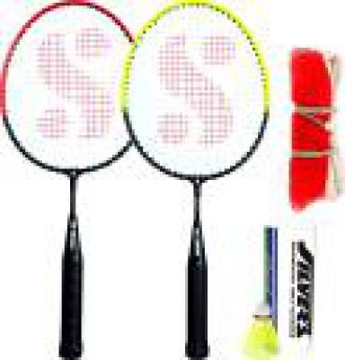 Silvers Junior Pedal Combo-6 (2 Badminton Rackets, 3 Plastic Shuttlecock, 1 Junior Badminton Net Nylon) Badminton Kit