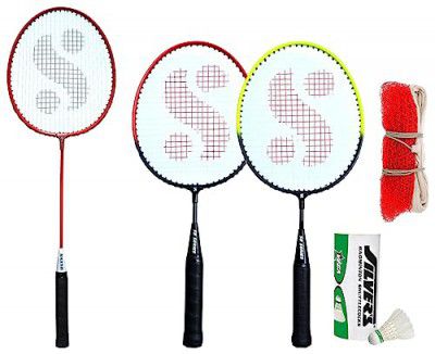 Silver's Kids SIL-Pedal Combo-6 Aluminum Badminton Set & Silver's SIL-Smash Aluminum Badminton Racquet