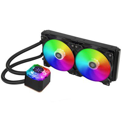 Silverstone IceGem 280, 280mm ARGB AIO Liquid Cooler with 2 x 140mm ARGB Fans, Threadripper TR4, SST-IG280-ARGB