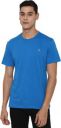 Simon Carter  Men Solid Round Neck Pure Cotton Blue T-Shirt...