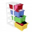 SIMPARTE Plastic Multi-Purpose Modular Storage Cabinet XL Drawer for Home & Office(Multicolor, 4 Layer)...