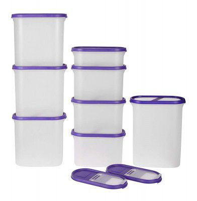 SIMPARTE Plastic Organizer Set - 11650ml 10 Pieces (Purple)