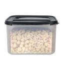 SIMPARTE Square Modular Air Tight Multi Purpose Anti-Microbial Container Set - for Rice, Flour, Cereals, Sugar & More, Black (Set of 1-3L)...