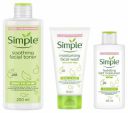 Simple Kind To Skin Soothing Facial Toner &Simple Kind to Skin Hydrating Light Moisturiser&Simple Kind To Skin Moisturising Facial Wash Facewash...
