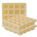Simply Home 160 PlasticIce Tray Set for Fridge, 3 pc Ice Tray 16 Cubes, Yellow Color...