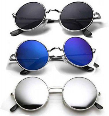 Singco India  Mirrored, Riding Glasses, Others Sports Sunglasses (50)  (For Men & Women, Black, Blue, Silver)