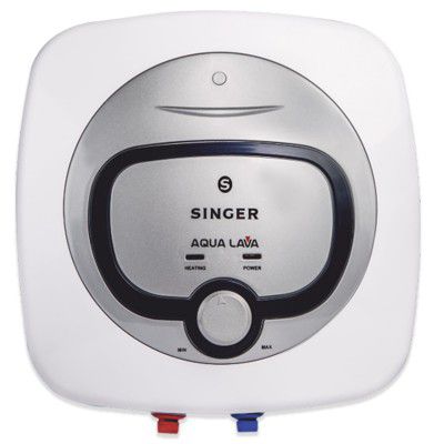 SINGER Aqua Lava 15 L Glass Line Storage Water Heater (Geyser) | 5 Star Energy Saving