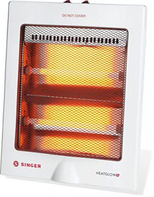 Singer Heat Glow Plus Quartz Room Heater 800 Watts with 2 Heating Mode - White