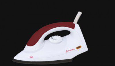 SINGER Trio 1000 Watts Dry Iron (5 Mode, White & Red)