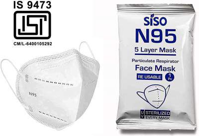 Siso N95 5 Layer Face Mask FFP2 without Valve- ISI Marked/BIS Certified