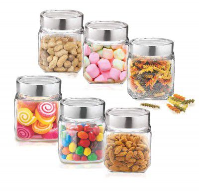 SITOVI Premium Qube Glass Jars – 2 x 580ml 