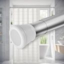SITTELLA® (85Cm To 140Cm) Extendable Shower Curtain Tension Rod Non-Drilling Anti-Skid Spring Pull Rod -Stainless Steel, White-Silver...
