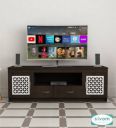 SIVOM Crafty Multipurpose TV Unit fits upto 55 inch with Storage Engineered Wood TV Entertainment Unit  (Finish Color - Dark Wenge, Knock Down)...
