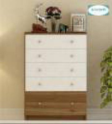 SIVOM Magic Multipurpose Storage Unit/Chest of 5 Drawers Engineered Wood Free Standing Cabinet  (Finish Color - Lyon Teak, White, Knock Down)