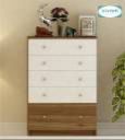 SIVOM Magic Multipurpose Storage Unit/Chest of 5 Drawers Engineered Wood Free Standing Cabinet  (Finish Color - Lyon Teak, White, Knock Down)...